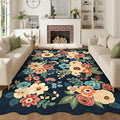 DUKINO 5x7 Area Rugs for Bedroom, Floral Washable Rug Non Slip, Stain Resistant by DUKINO