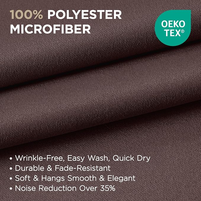 Joydeco Blackout Curtains 63 Inch Length 2 Panels Set, Thermal Insulated Long - Image 2