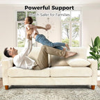 70in Corduroy Couch, Kidirect Sofa No Tool Assembly, Comfy Couches - Image 6