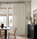 Semi Sheer Flax Linen Beige Pinch Pleated Neutral Curtains 96 Inches Long | by Twodrapes
