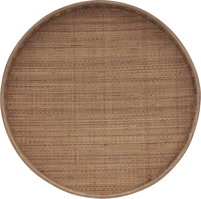 FINECASA Boho Rattan Coffee Table Round, Handwoven Modern Style Round Wicker - Image 6