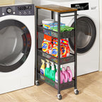 XYZLVSI Slim Storage Cart 4 Tier Fruit and Vegetable Baskets - Image 7