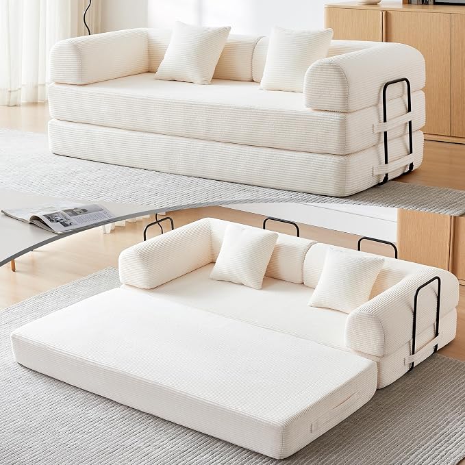 Convertible Folding Couch, 5-in-1 Futon Sofa by QQR
