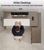79" L-Shaped Executive Desk - Image 5