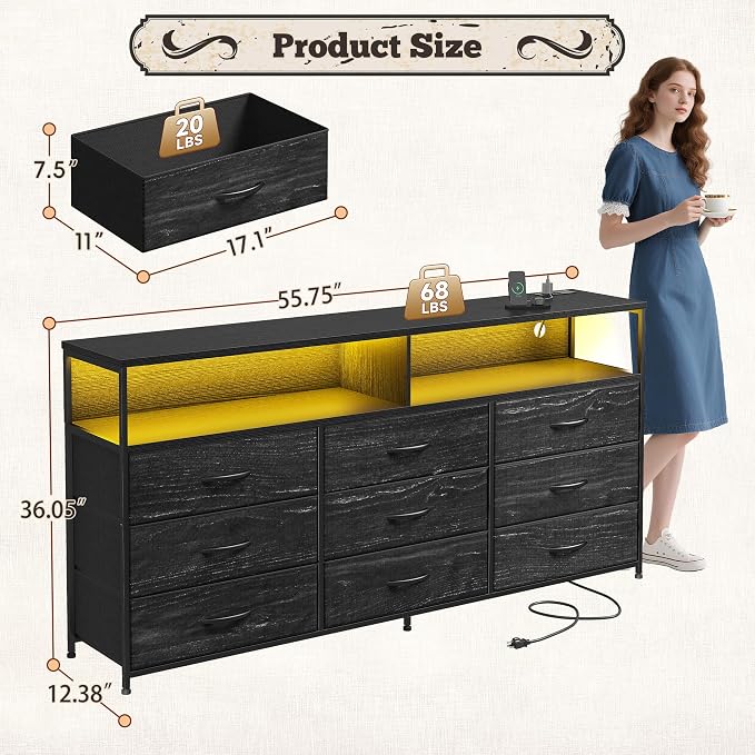 Romorgniz 55" W Dresser for Bedroom - Image 3