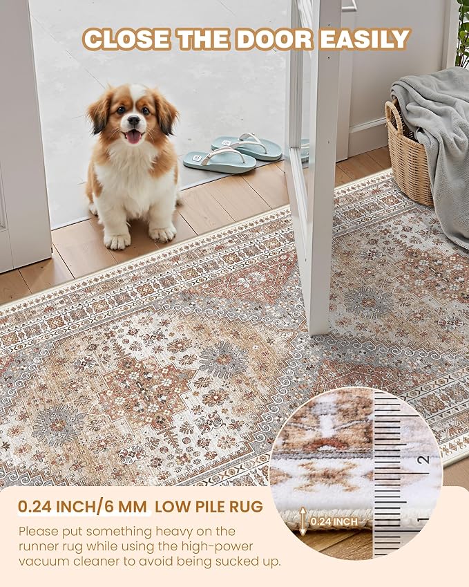 3x6 Runner Rug, Non Slip Washable Rugs - Image 6