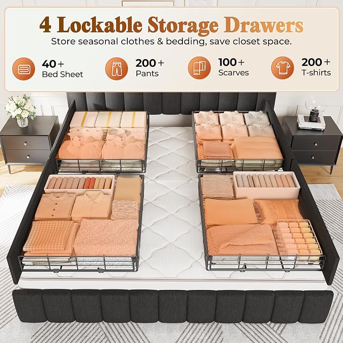 PRAISUN Bed Frame King Size - Image 5