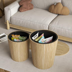 Nesting Coffee Table Set of 2, Round End Table - Image 8