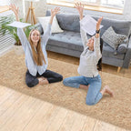 2x10 Bedside Area Rugs for Bedroom Soft Fluffy Shag Beige Rug for Hallway - Image 3