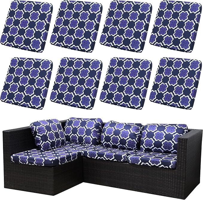 Outdoor Cushion Covers Set, Replacement by SUKAIKEQA
