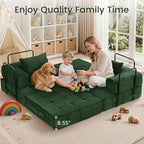 Korser Folding Convertible Sofa Bed, Corduroy Upholstered Boneless Couch - Image 5