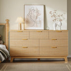 BORNOON Fluted 7 Drawer Dresser, 47.2" Wide Modern Boho Chest of Drawers - Image 4