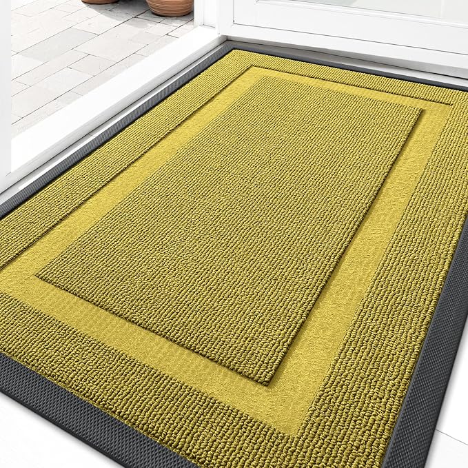 OLANLY Front Door Mat Outside 33x21, All-Season Heavy-Duty Rubber Doormat | by OLANLY