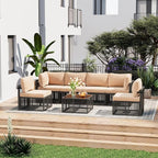 Pamapic 7-Piece Outdoor Sectional Set, Large Wicker Patio Furniture Set - Image 2