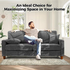 Kidirect 70in Corduroy Sofa, Comfy Loveseat Sofa No Tool Assembly, Couches - Image 9
