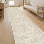 Soalmost Runner Rug 2x10 Washable Non-Slip Hallway Kitchen Runners Beige | - Image 3