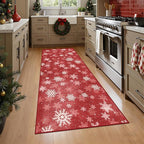 2x5 Christmas Runner Rug for Kitchen, Snowflake Rugs for Bathroom, Washable - Image 4