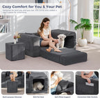 MAXYOYO Folding Sofa Couch, Convertible Floor Sofa - Image 6