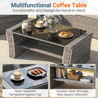 Wisteria Lane Patio Furniture Set, Wicker Outside Outdoor Furniture - Image 7