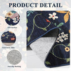 DUKINO 3x5 Area Rug, Floral Washable Rug - Image 5