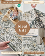 Madane Washable Kitchen Rug Set of 3 Small Area Rugs Non-Slip - Image 6