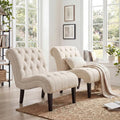 Accent Chairs Set of 2 Mid Century Modern Tufted Upholstered Chair by lightupyourlife