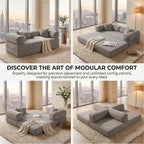78" 4-in-1 Convertible Sofa Bed, Boneless Corduroy Sleeper Couch - Image 3