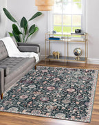 Lahome Moroccan Small Washable Rugs, 3x5 Black Rug - Image 4