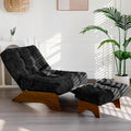 MAXYOYO Accent Chair with Ottoman Adjustable Backrest, Tufted Living Room Chair by MAXYOYO