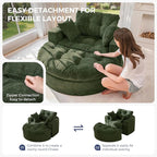 MAXYOYO Oversized Round Chaise Lounge Sofa, Upholstered Lounge Chair - Image 6