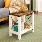 GAZHOME Farmhouse End Table for Small Spaces, Narrow Side End Table - Image 6