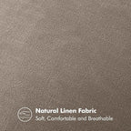 MIULEE Decorative Linen Pillow Covers 20x20 Inch Dune | Boho Farmhouse​ ​Fall - Image 3