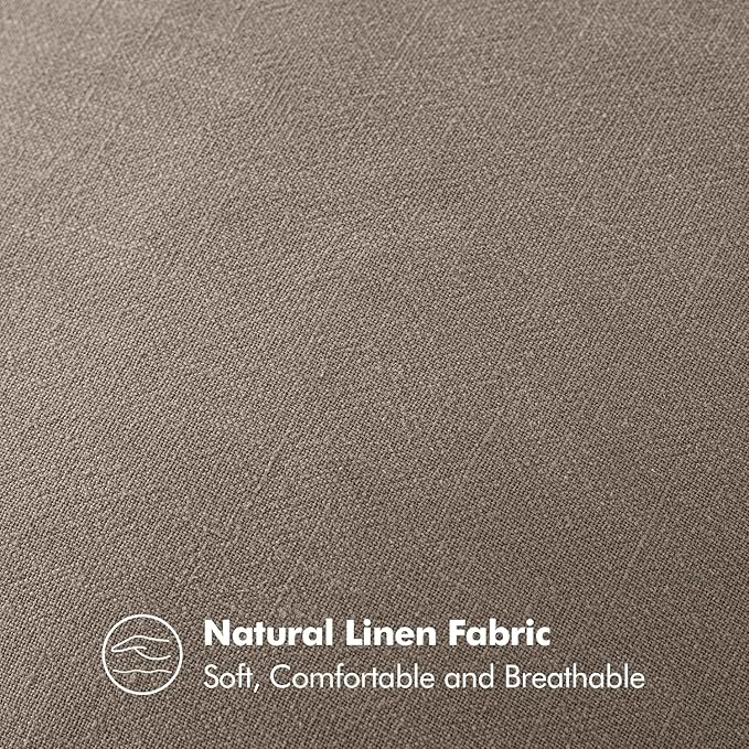 MIULEE Decorative Linen Pillow Covers 18x18 Inch Dune | Boho Farmhouse​ ​Fall - Image 3