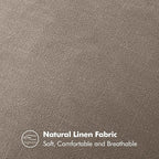MIULEE Decorative Linen Pillow Covers 18x18 Inch Dune | Boho Farmhouse​ ​Fall - Image 3