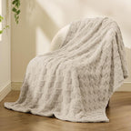 Bedsure GentleSoft Neutral Beige Throw Blanket - Image 6