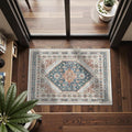 2x3 Entryway Rug Vintage Washable Rug Runner by Restydon