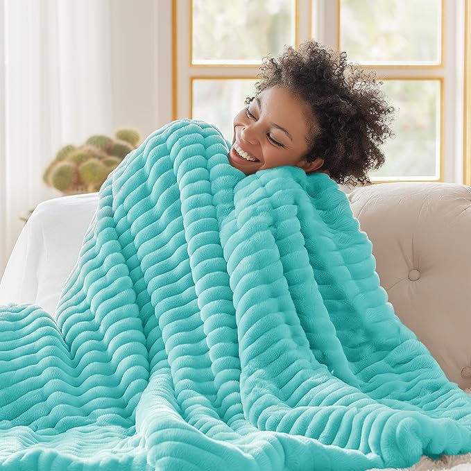 Bedsure Soft Throw Blanket for Couch Decor Gifts Blue Fog 50"x70" | Birthday - Image 7