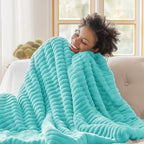 Bedsure Soft Throw Blanket for Couch Decor Gifts Blue Fog 50"x70" | Birthday - Image 7