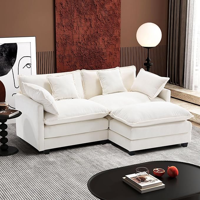 Ihanherry 77" L Shaped Modern Sofa Modular Sectional Cloud Couch by iHanHerry