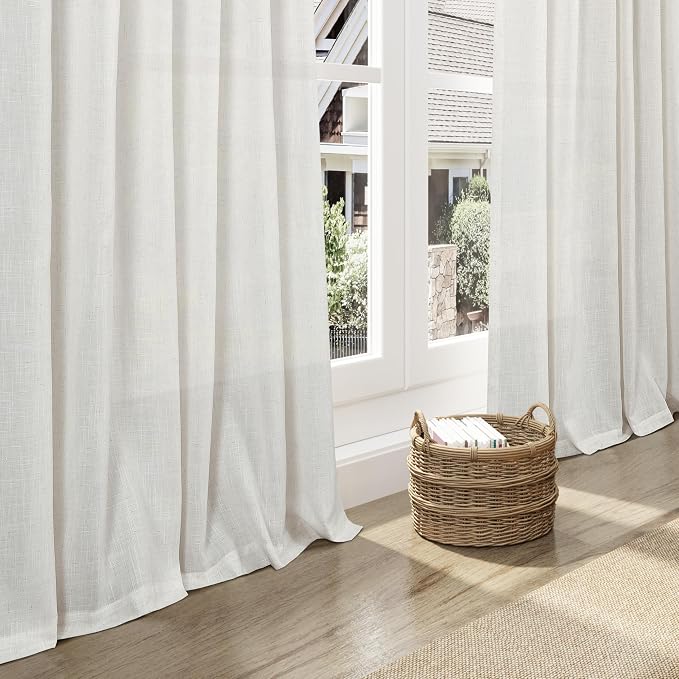 Natural Linen Curtains 80 Inch Length - Image 5
