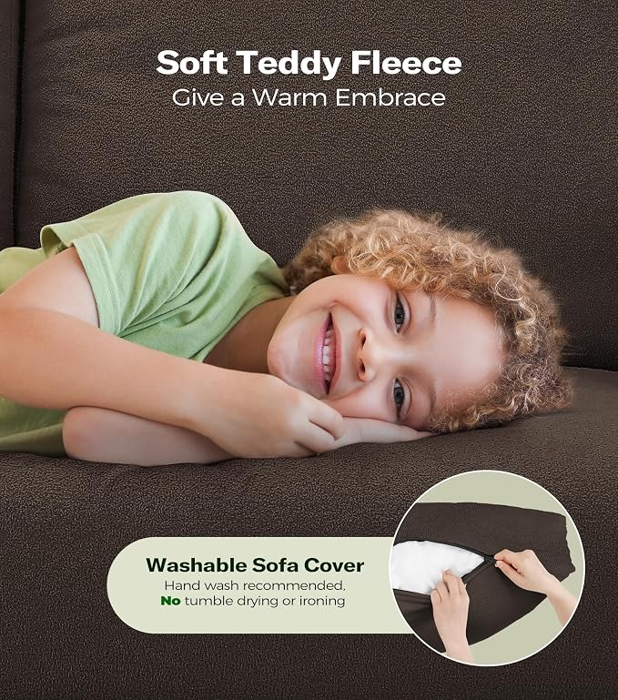 Welzona Loveseat, Comfy Teddy Love Seat - Image 3