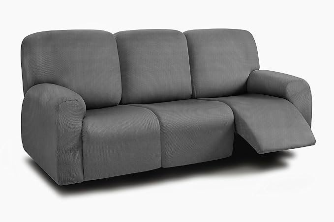 ULTICOR 8-Pieces Recliner Sofa Covers, Yarn Dyed Stretch Reclining Couch Covers by ULTICOR