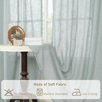 Living Room Linen Curtains 95 Inch - Image 8