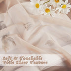 NICETOWN Voile Taupe Sheer Curtains 84 Inches Long, Grommet Airy & Lightweight - Image 6
