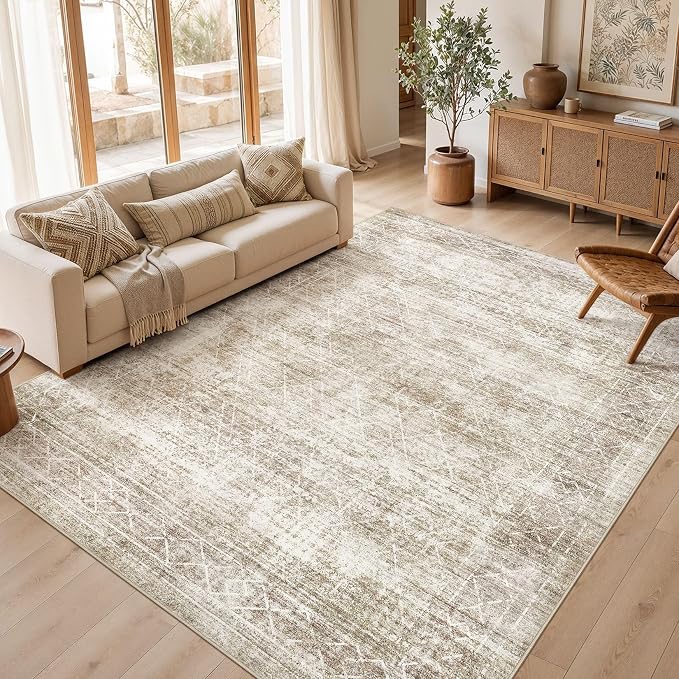 cotiled Boho 10x14 Area Rug for Living Room: Large Moroccan Washable Rug | by COTILED