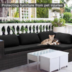 8Pcs Outdoor Cushion Covers, Patio Cushion Covers, Stretch Elastic Slipcovers - Image 3