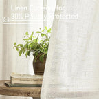 108 inch Semi Sheer Linen Curtains - Image 5