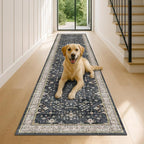 Black Boho Washable 3x12 Extra Long Runner Rug - Image 6