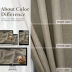 Pitalk Taupe Curtains 84 Inches Long - Image 3