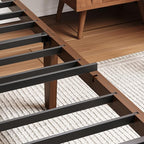 BOSRII 14in High Solid Bamboo Wood Platform Twin Size Bed Frame - Image 8